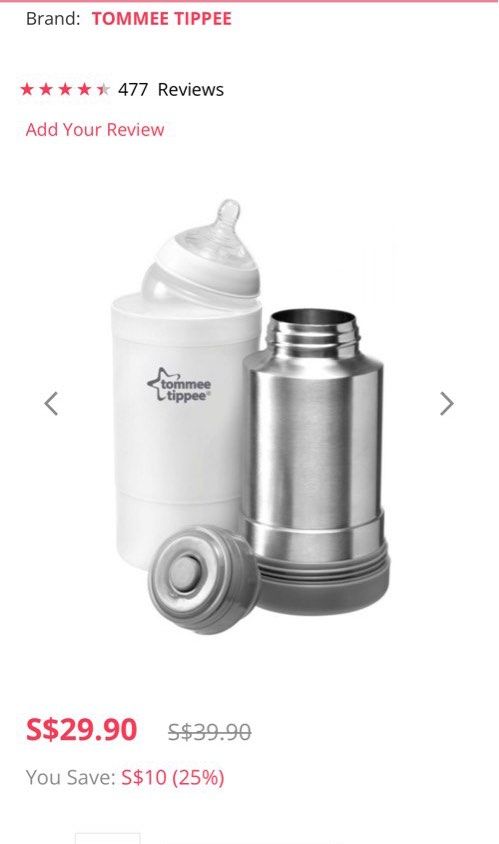 Tommee tippee travel bottle & food warmer on sale
