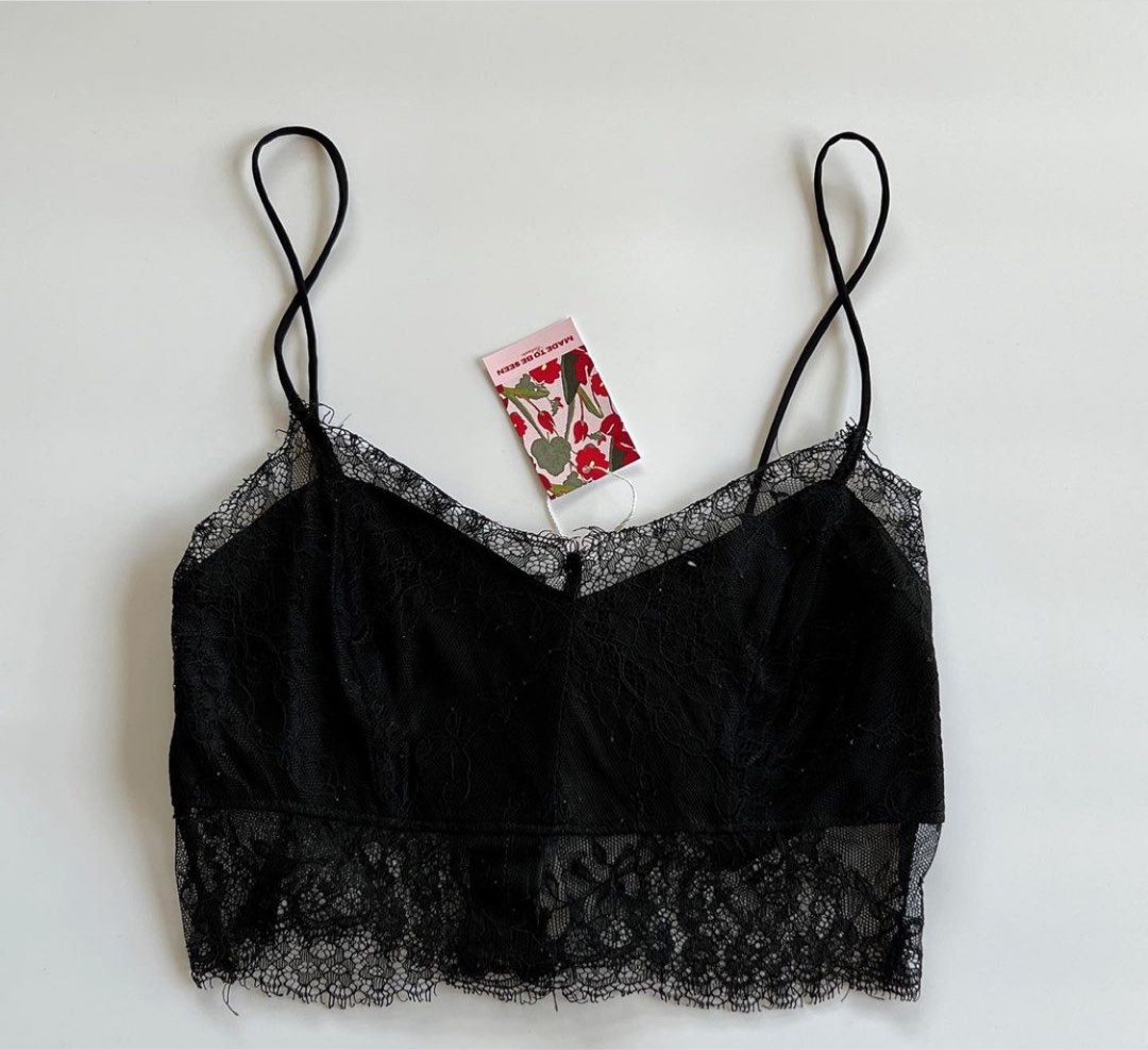 Topshop black hot sale bralette