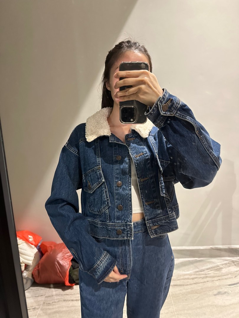 Blue denim jacket topshop sales