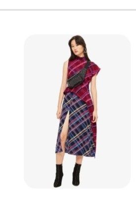 Topshop tartan outlet dress