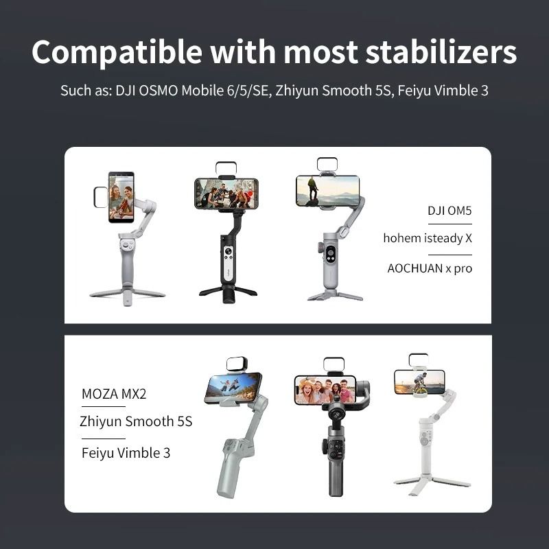 thumbnail image 2 of Magnetic Fill Light For Gimbal Stabilizers - 40 LED Video Light With 3 Color Modes 2 of 12