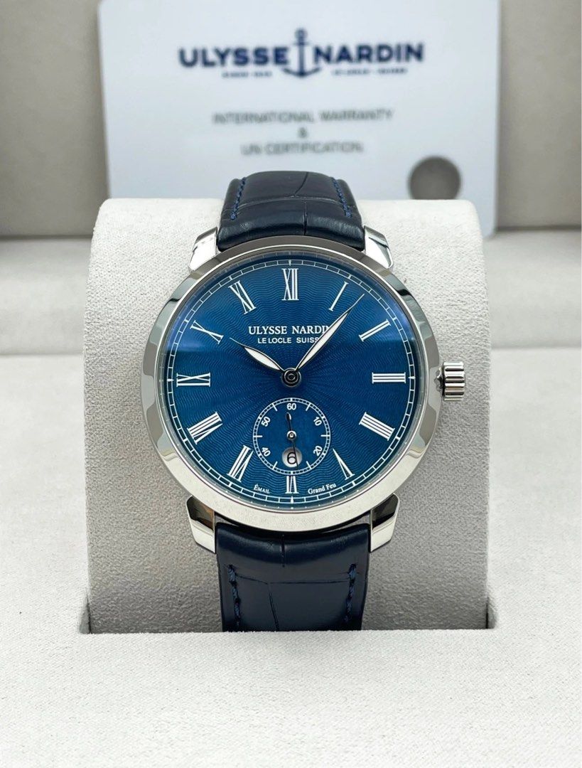 Ulysse Nardin Classico Blue Grand Feu Enamel Dial Luxury Watches