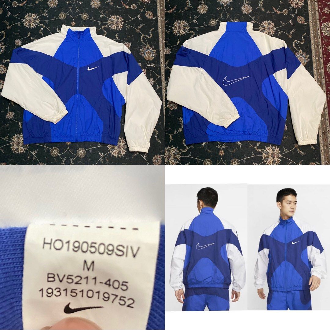 Nike throwback woven jacket blue outlet
