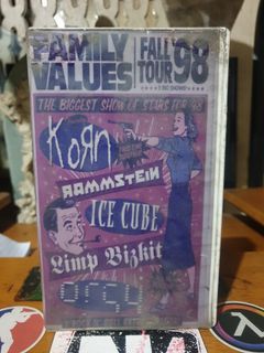 VHS Family Values Tour 98 1998 Korn Limp Bizkit Rammstein Ice Cube Nu rap metal cd vcd dvd rock concert