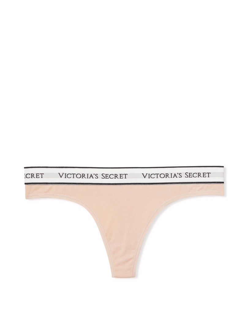  Victoria's Secret Cotton Logo Tanga Panties Tanga