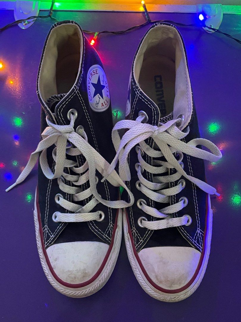 Wedge Black High Top Converse All Stars