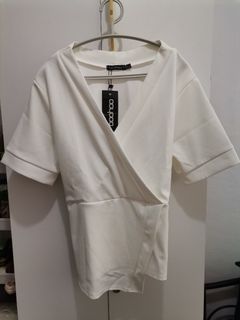 White Kimono type Top with belt