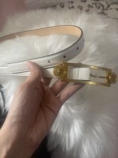 White Leather Belt - Gianni Versace - Original & Authentic- New UNUSED- Complete Inclusions