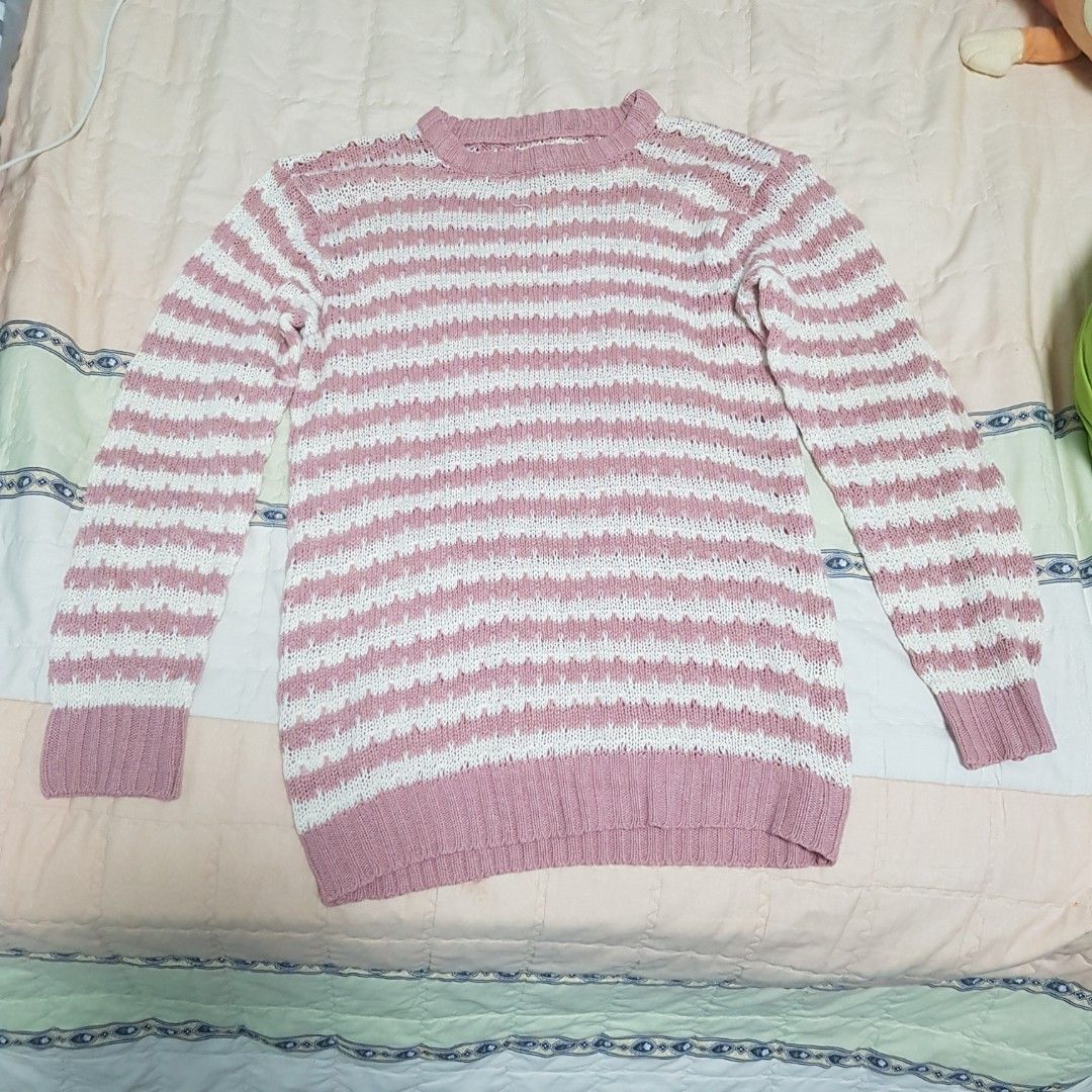 White and sales pink jumper