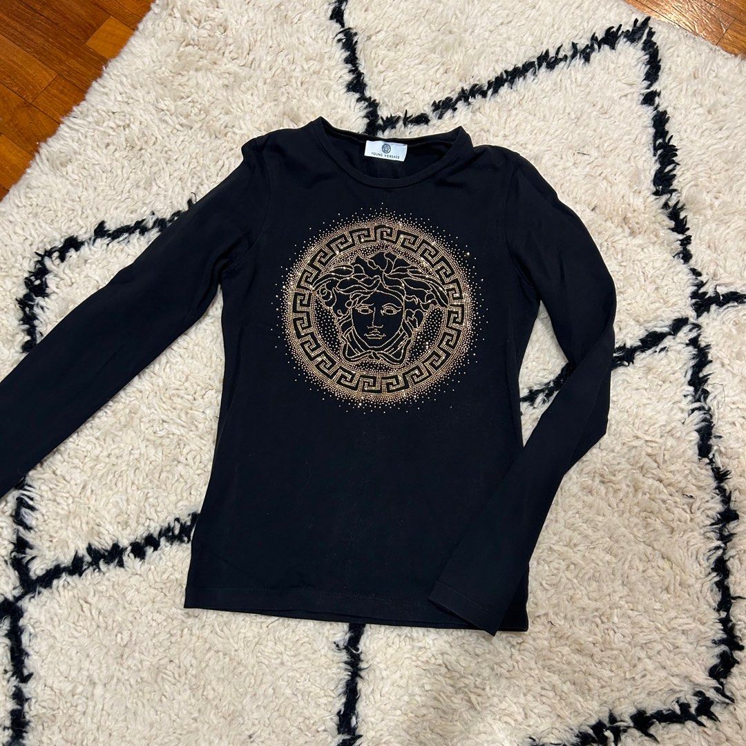YOUNG VERSACE gold detail black sleeved, Babies Kids, Babies