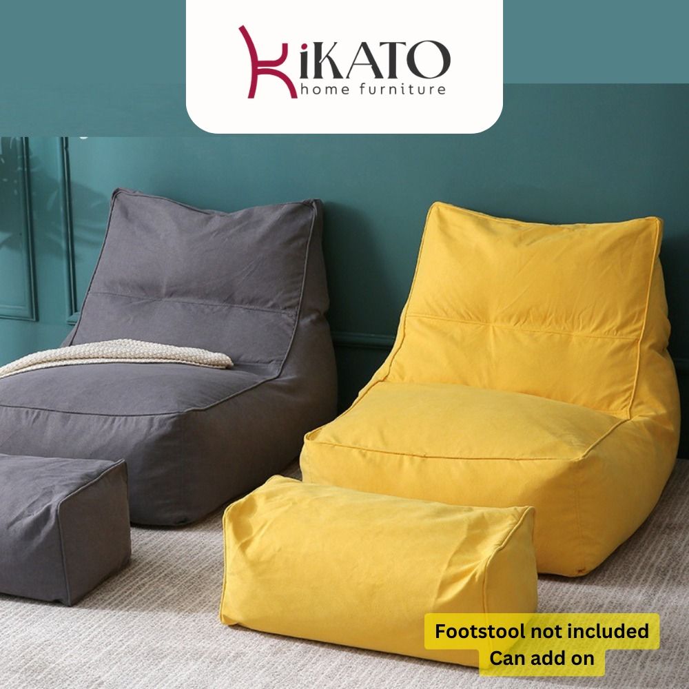 YUGANA HOME L Shape Bean Bag Sofa Full Set Ready to Use Adult Size