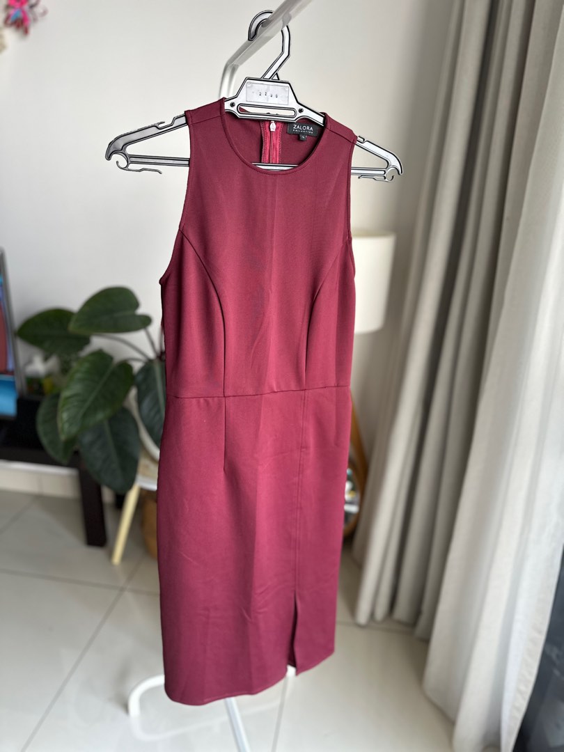 Zalora maroon dress