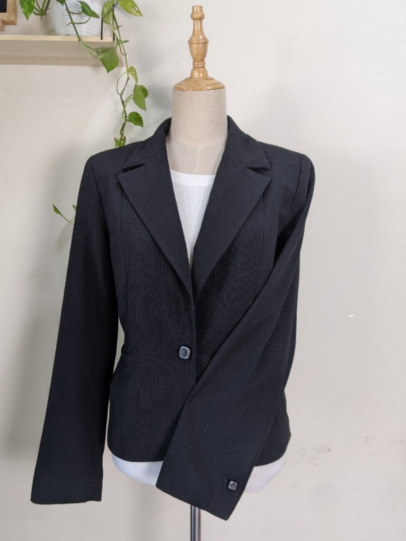 1104 Target Women s Black Stripe Blazer Women s Fashion Coats