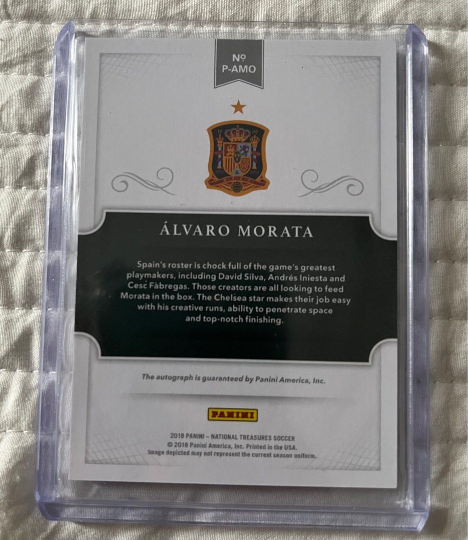 2018 Panini National Treasures Alvaro Morata Auto, Hobbies & Toys 