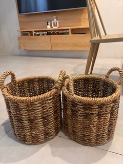 2 pcs Rattan Baskets