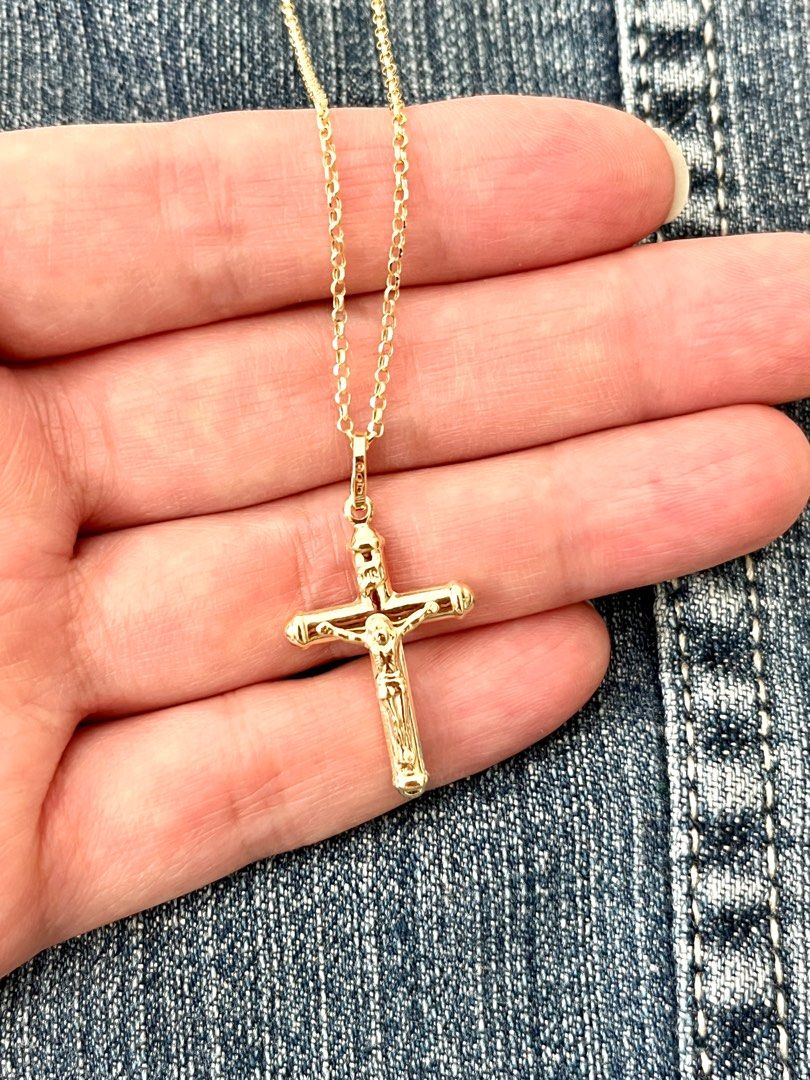 Gold cross sale necklaces