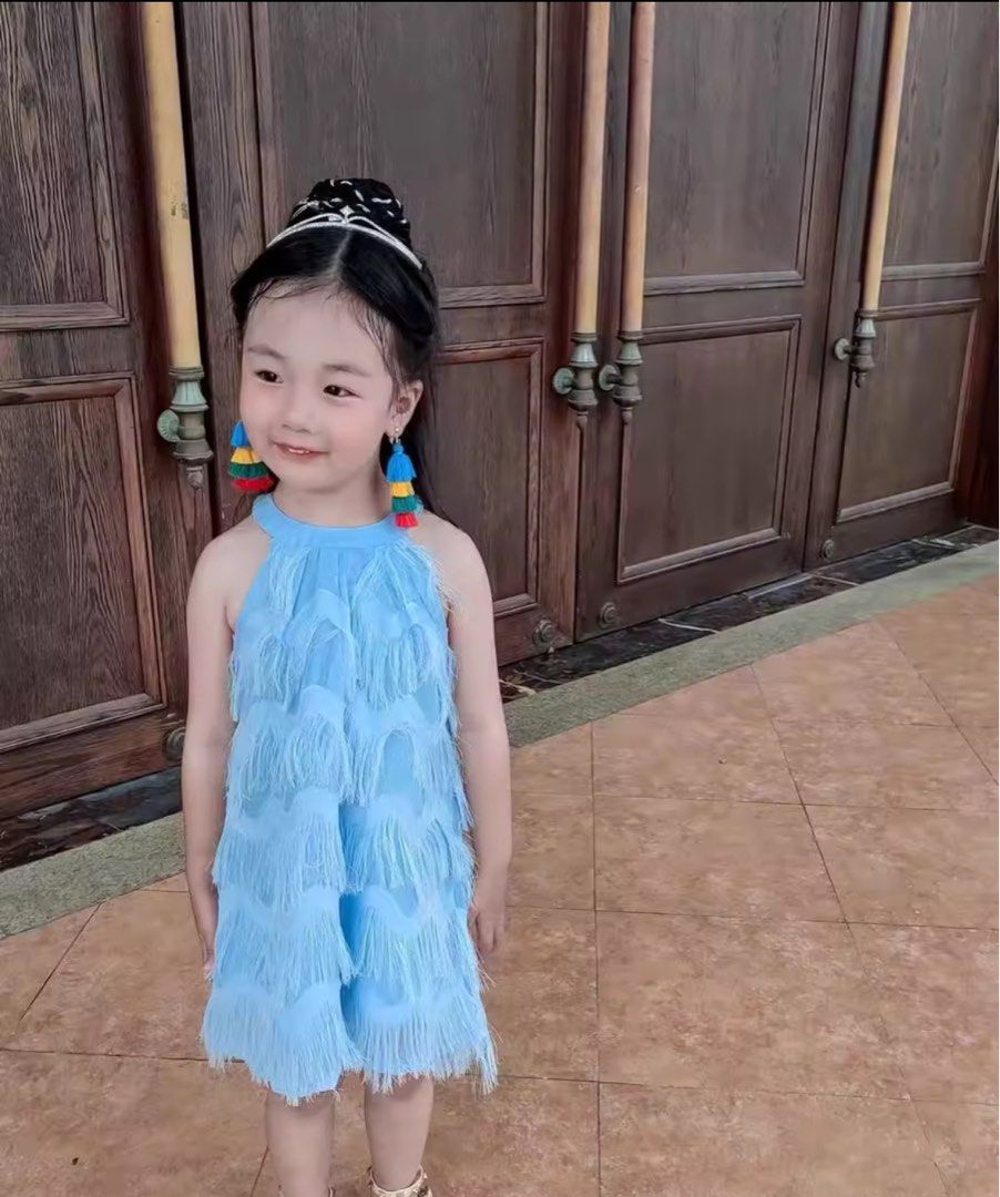 Kids tassel dress outlet