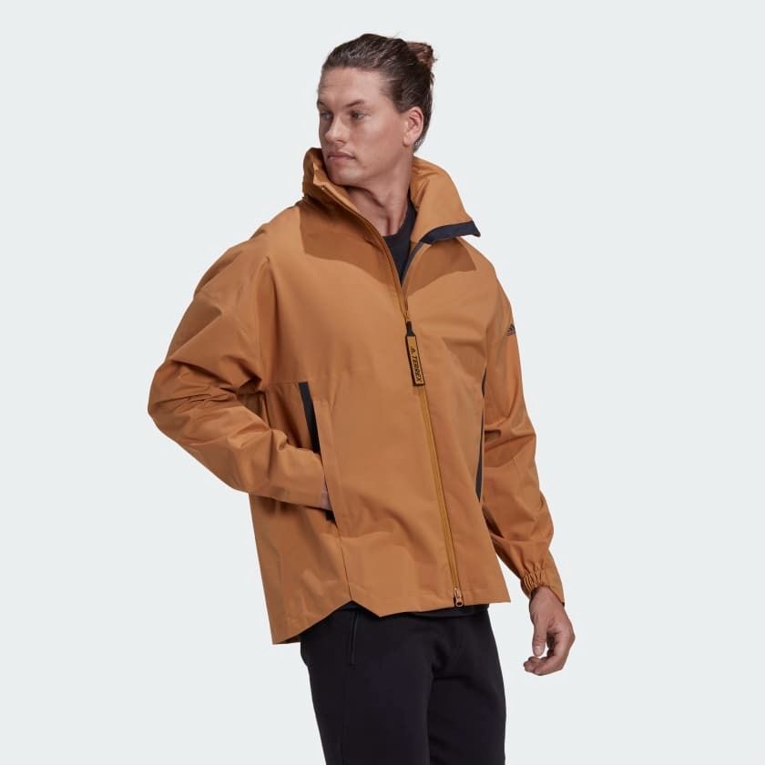 Adidas My Shelter Men Rain Jacket Original Jaket Pria Waterproof Running  Climaproof Brown RAIN RDY