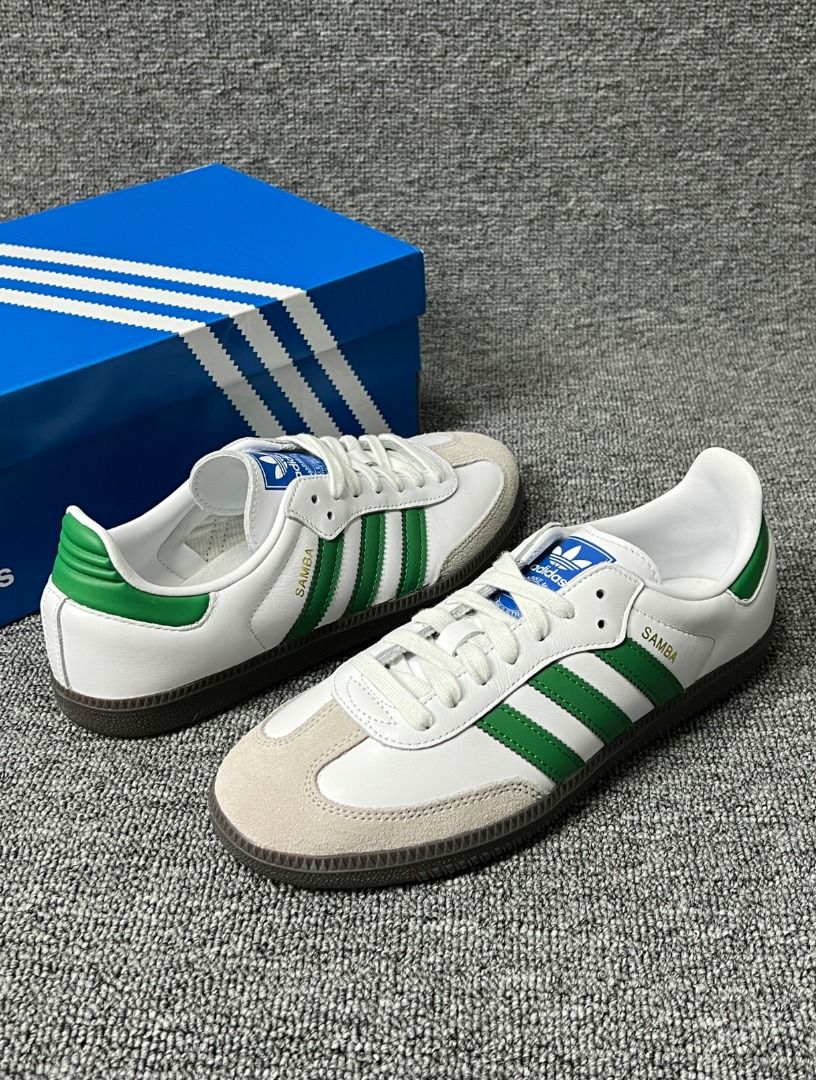 adidas originals Samba OG White green Men s Fashion Footwear