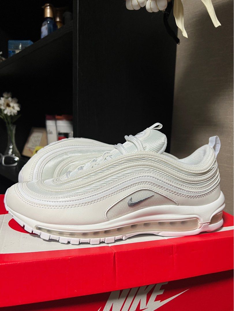 Nike air max 97 all white sale shop