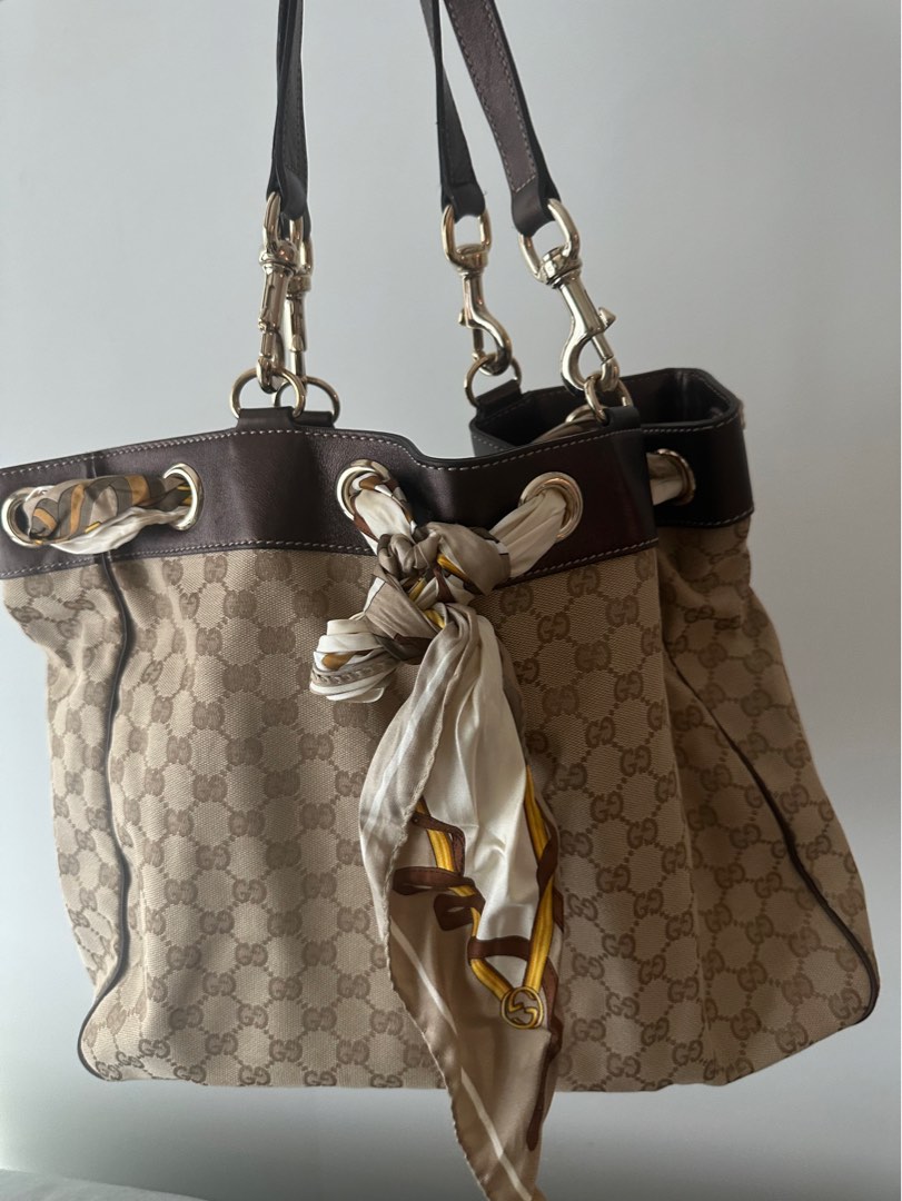 Gucci positano sales scarf tote