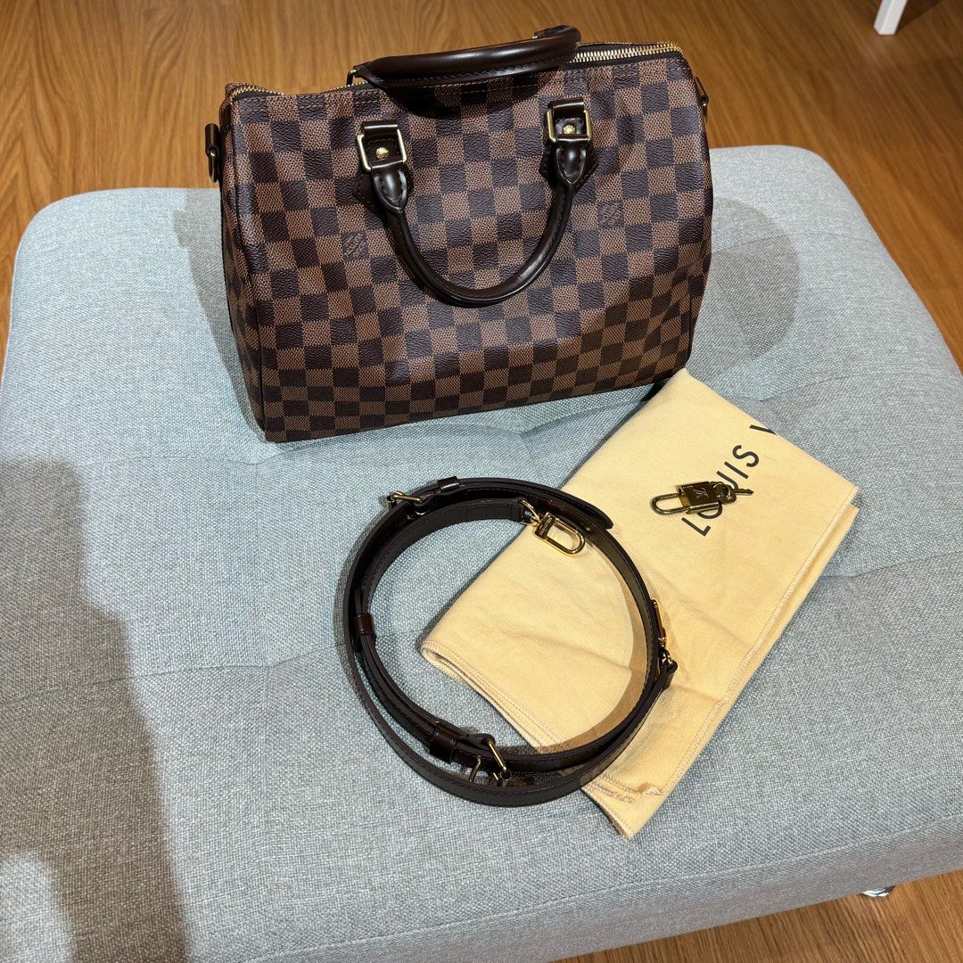 Authentic Louis Vuitton Damier Speedy Bandouliere 30 Women s