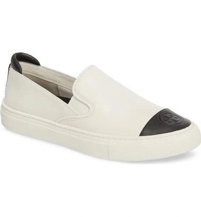 AUTHENTIC TORY BURCH CALF LEATHER Color Block Slip on Sneaker