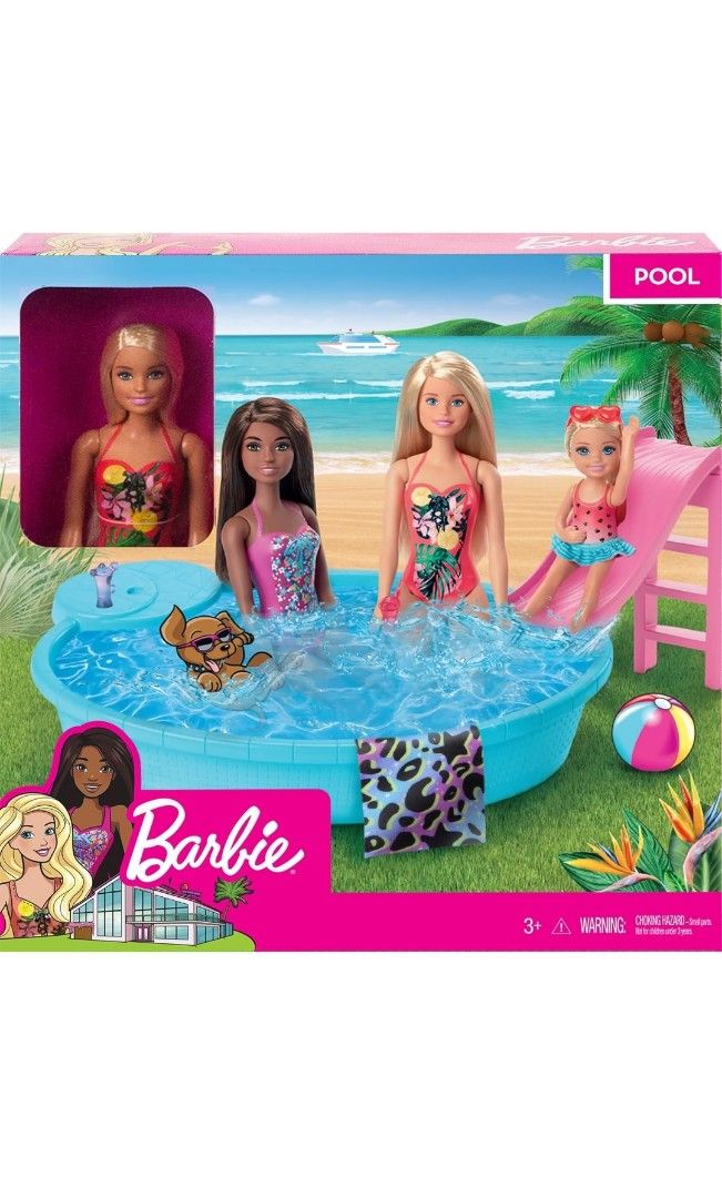 Barbie doll best sale pool set