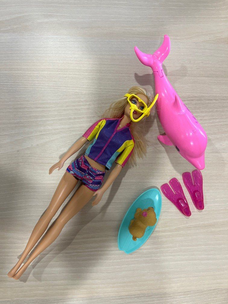 Barbie Dolphin Magic Snorkel Fun Friends Playset Hobbies Toys Toys Games on Carousell