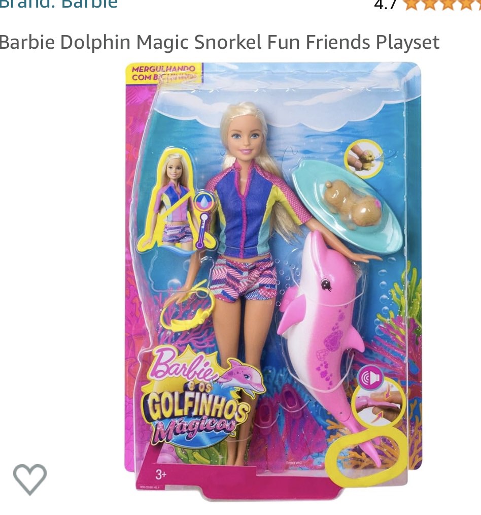 Barbie dolphin magic snorkel on sale fun friends playset