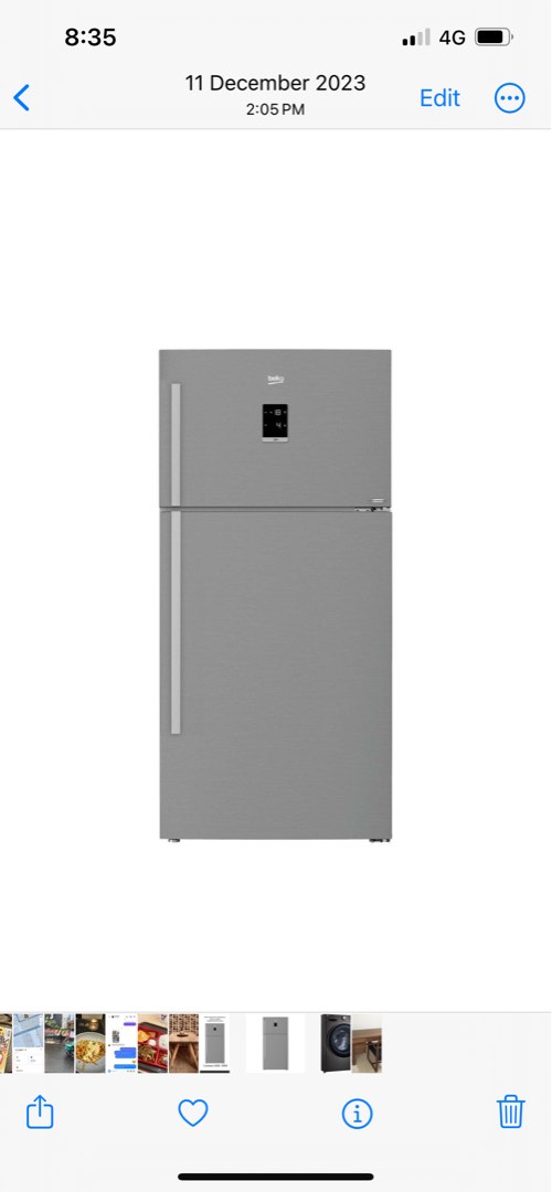 BEKO double door refrigerator w auto ice maker, TV & Home Appliances