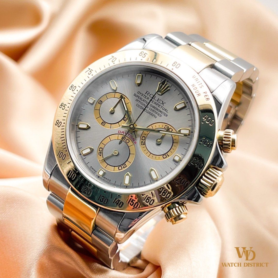 BEST PRICE Rolex Daytona Half Gold Slate Grey 116523 Y Series
