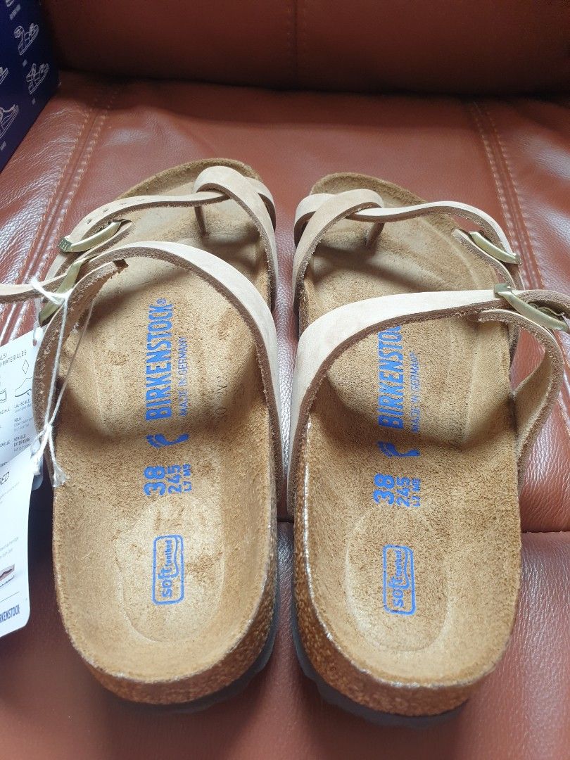 Birkenstock Mayari Soft Footbed Nubuck Leather Sandcastle