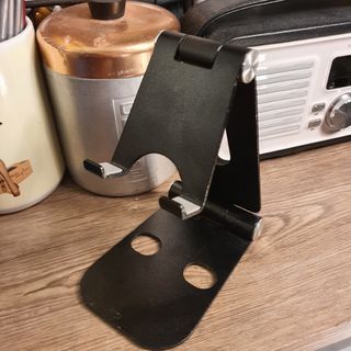Black Metal Aluminum phone bendable desk stand fof iphone android mobile phone