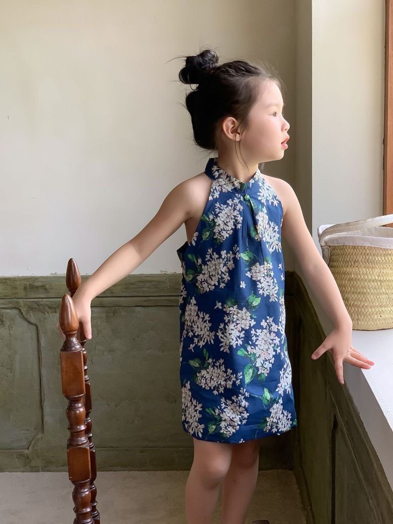 BNWT CNY oriental Cheongsam Dress mandarin high collar baby
