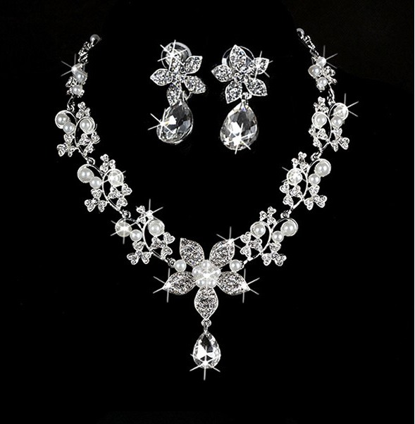 Wedding necklace and earrings store