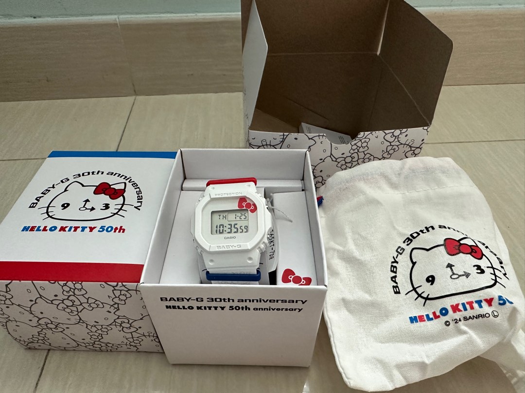 CASIO Hello Kitty BABY-G BGD-565KT-7, 女裝, 手錶及配件, 手錶