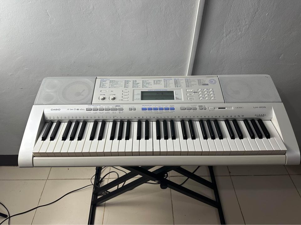 Casio LK-205 Piano Keyboard Organ 61 Semi Weighted Keys Touch 