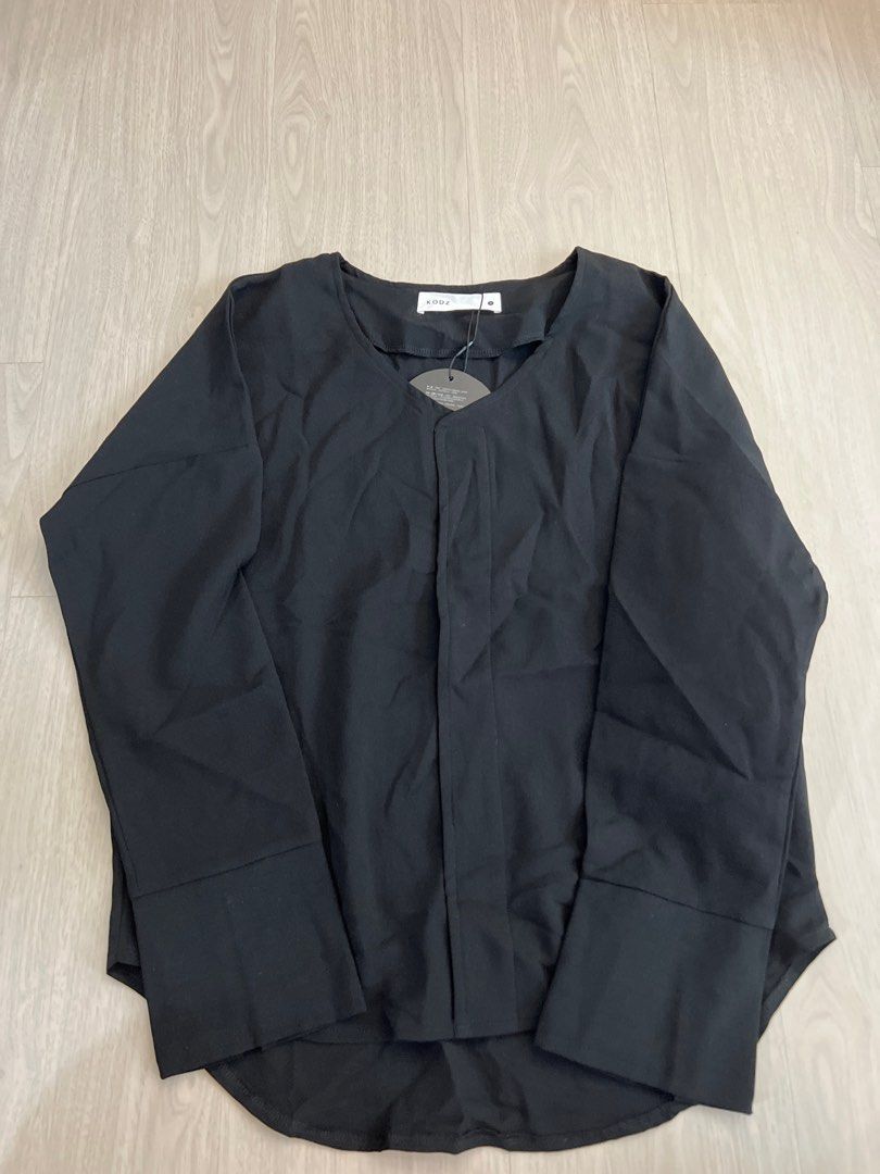 Casual black blouse hot sale