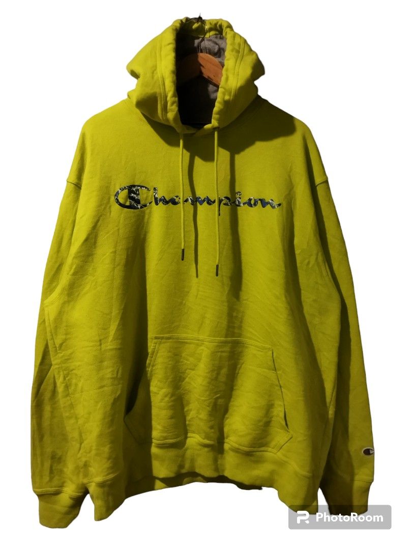 Champion sweater neon yellow hot sale