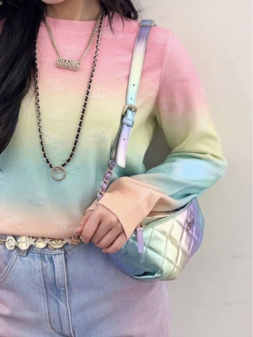 Chanel hotsell rainbow hoodie