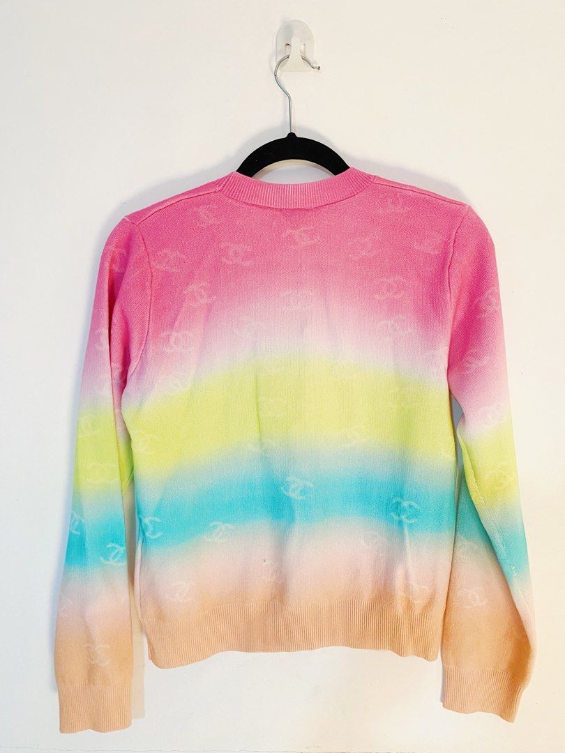 Chanel rainbow sweatshirt Luxury Apparel on Carousell