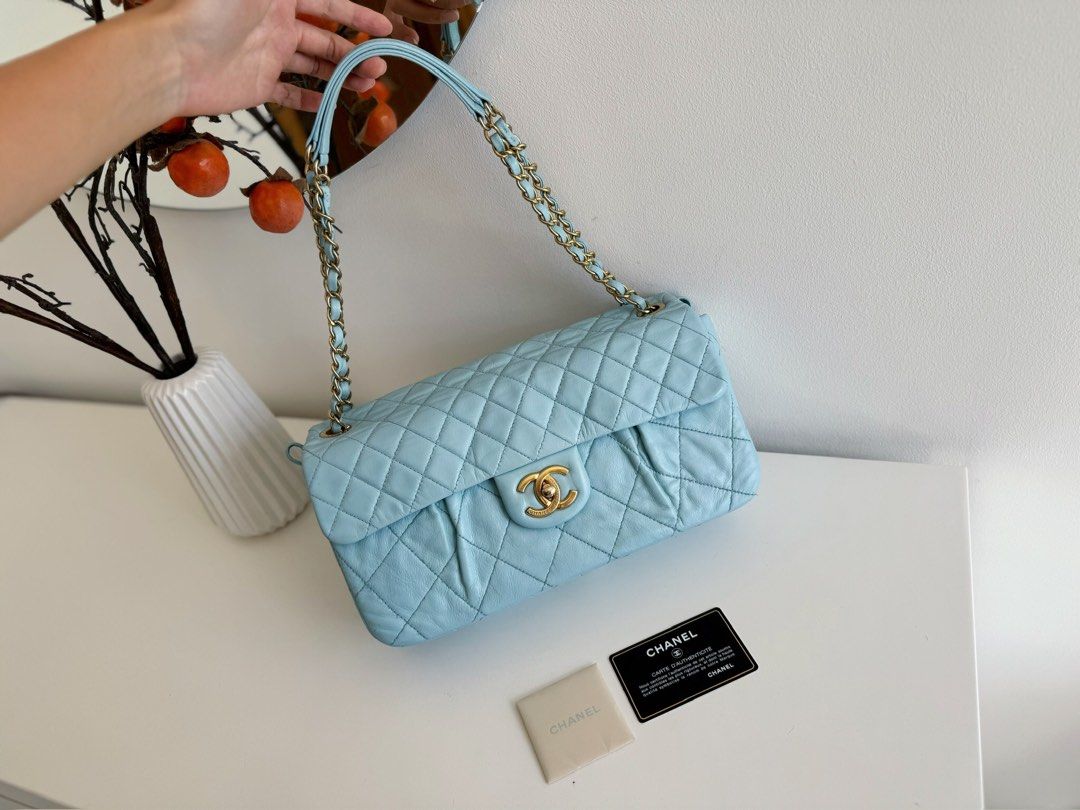Chanel blue crossbody bag best sale