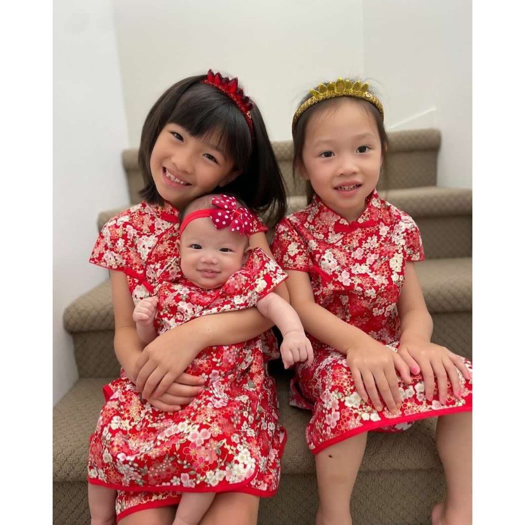 Chinese New Year Costume CNY Girl Cheongsam Dress Kids Qipao CNY Clothes Chinese New Year Dress Toddler CNY Cloths