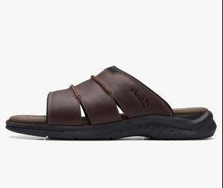 Clarks Men’s Sandals/ Slides in Brown Leather UK 7; US 8