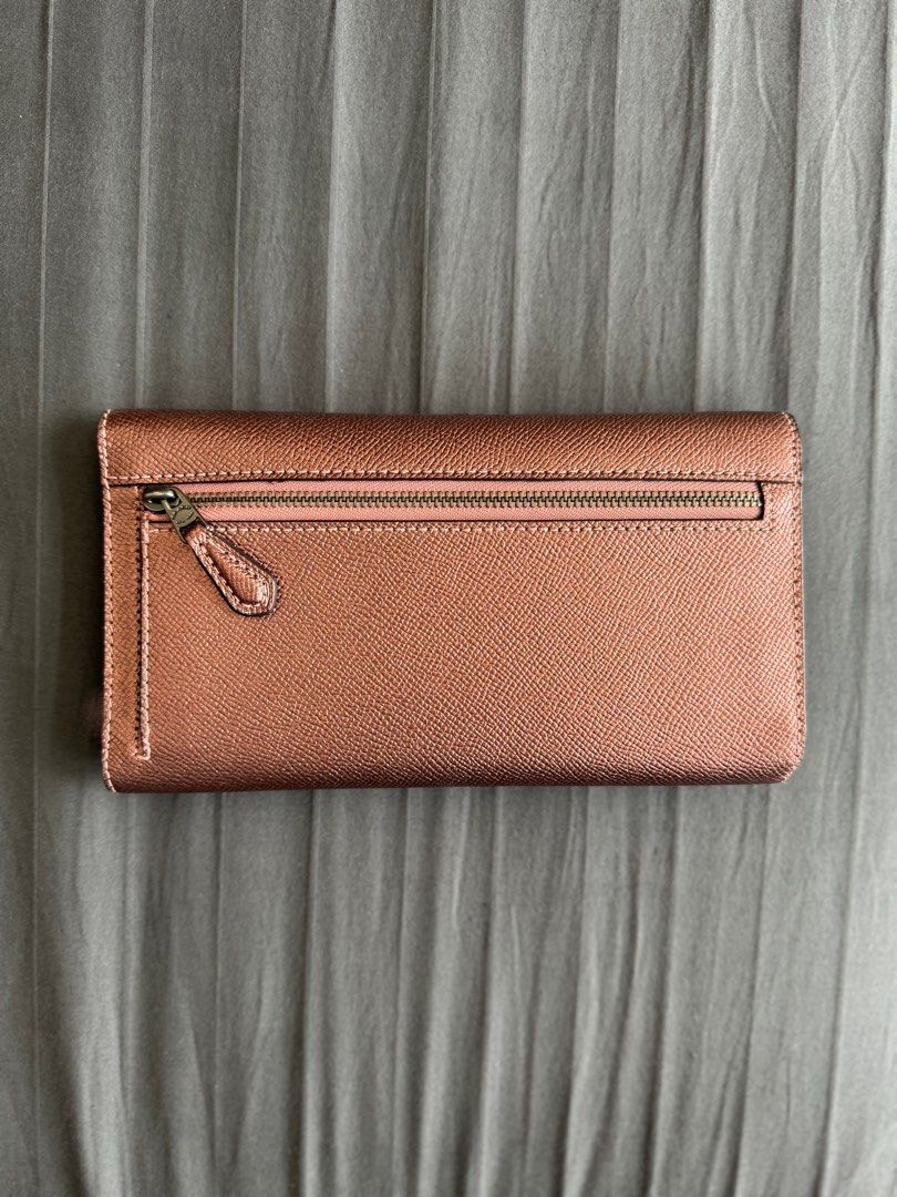 Coach soft leather trifold wallet deals