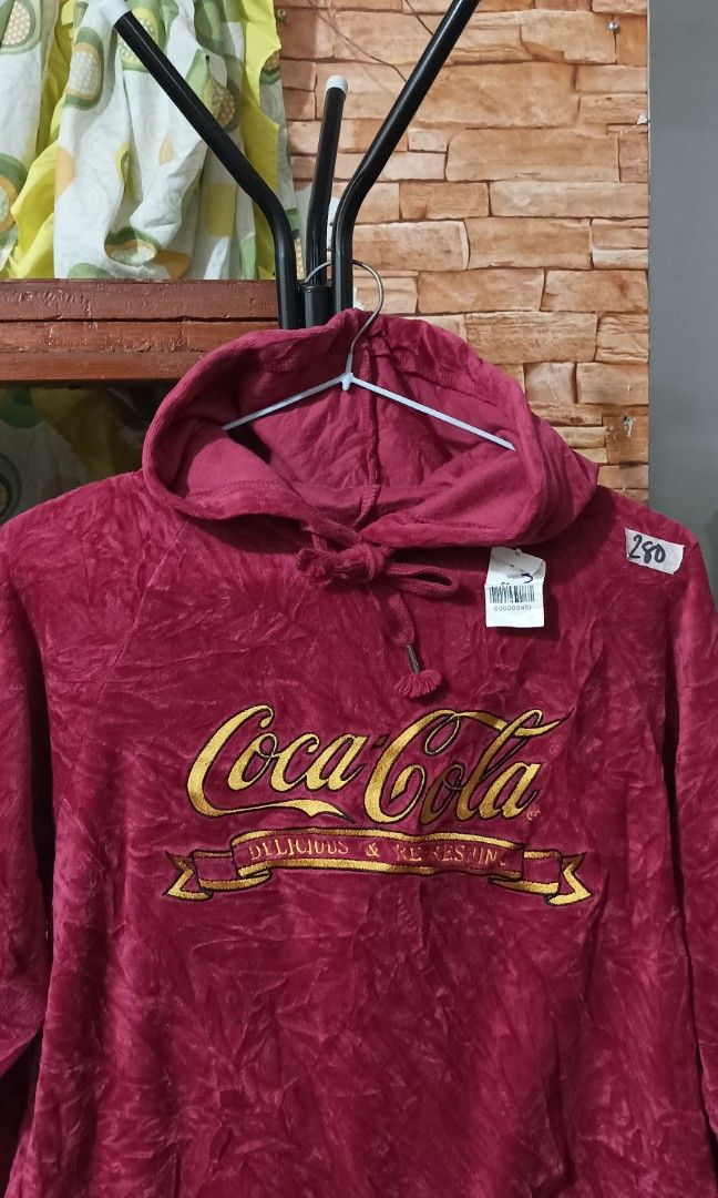 Coca cola store crop top hoodie