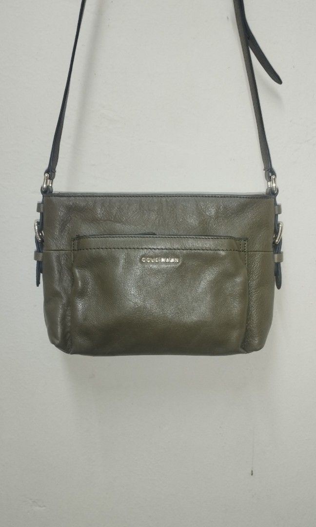 Cole Haan Rockland Corssbody Leather Top Zip Bag Women s Fashion