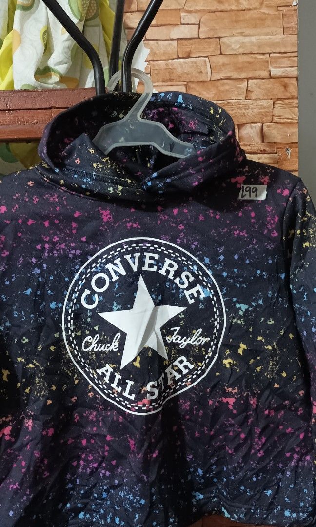 Converse crop new arrivals top hoodie
