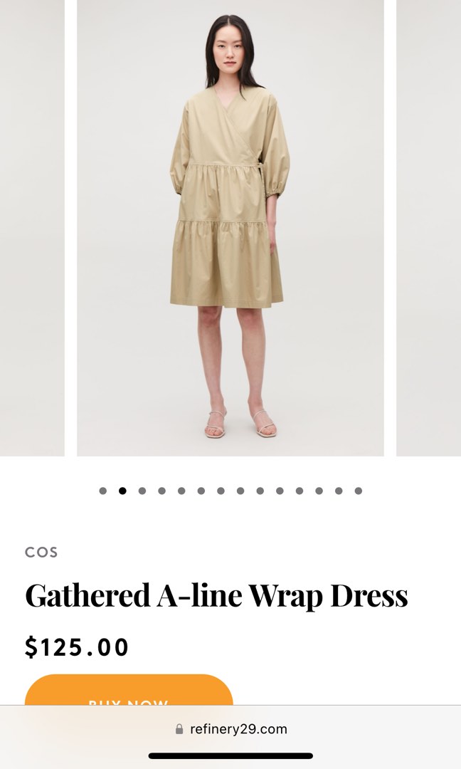 Cos gathered a hotsell line wrap dress